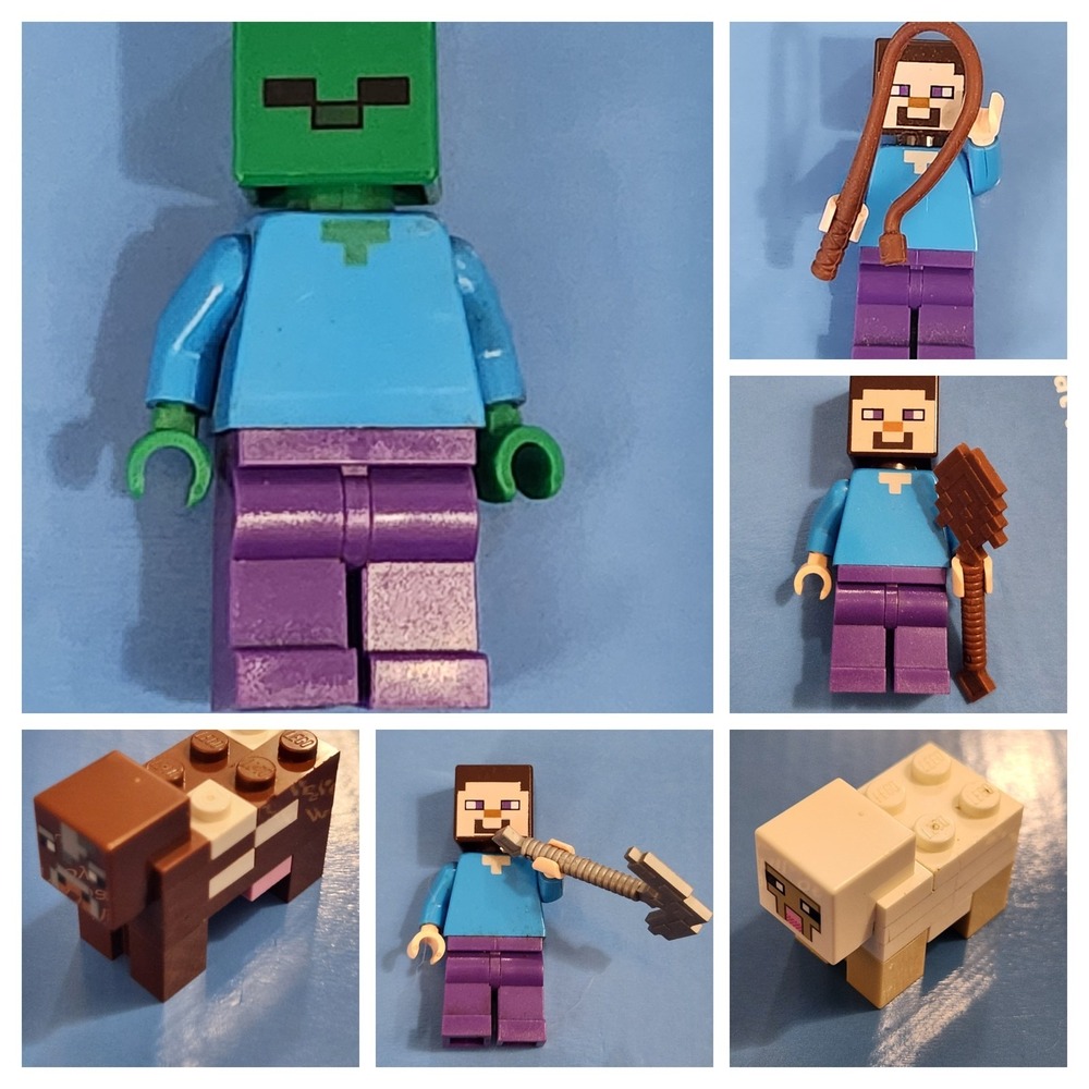 Lego Minecraft Mini Figure Lot Of 8 READ